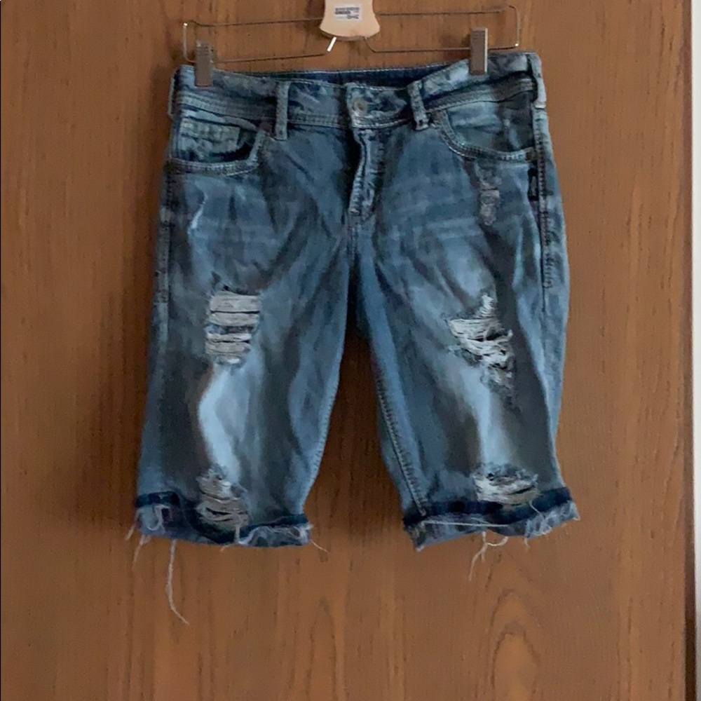 Silver Bermuda shorts